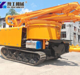 concrete mixer truck with a pump machine