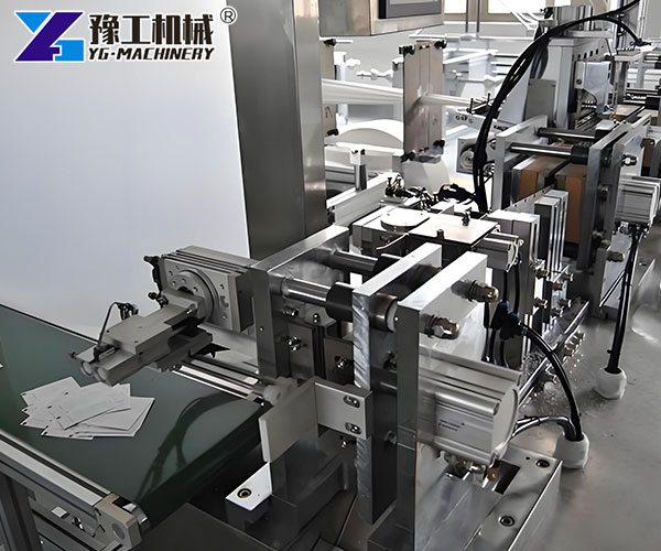 Disinfectant wipes machine packaging unit