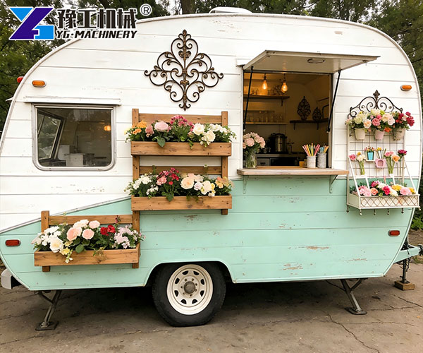 mobile flower trailer outdoor flower display