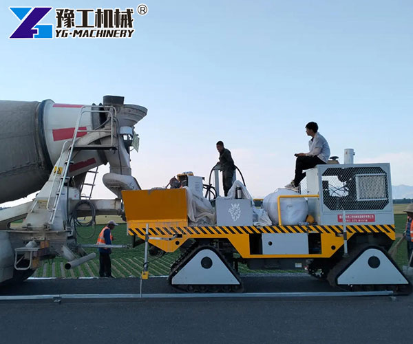 slipform barrier machine working process